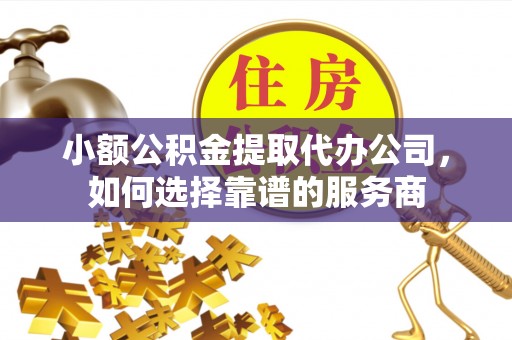 枞阳小额公积金提取代办公司，如何选择靠谱的服务商
